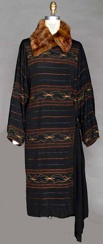 EMBROIDERED EVENING COAT, 1920s