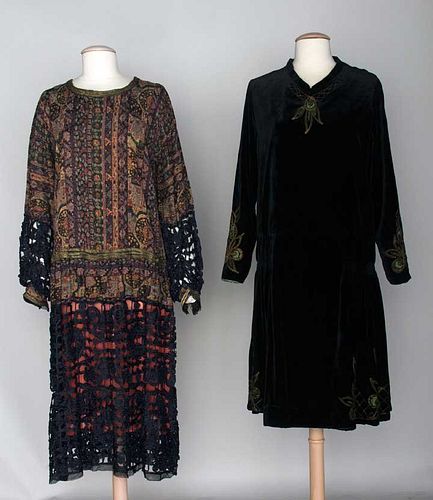 TWO AFTERNOON DRESSES, 1920s