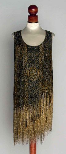 GOLD BEADED DRESS, 1920s