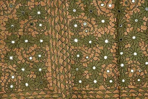LARGE EMBROIDERED COVERLET, PAKISTAN, 1940s