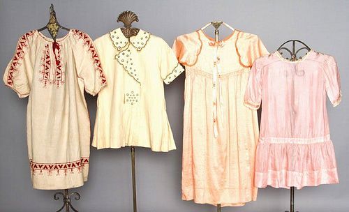 FOUR LITTLE GIRLS' DRESSES, 1908-1918