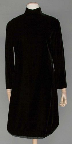 CARDIN VELVET COCKTAIL DRESS, 1975-1985