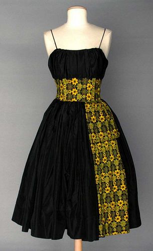 BLACK PARTY DRESS, MID 1950s