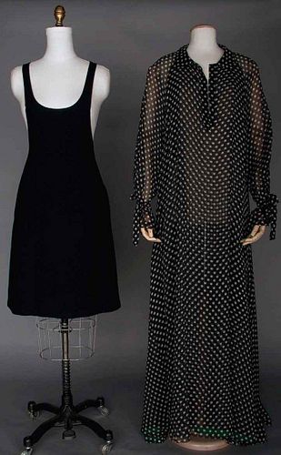 TWO DESIGNER DRESSES, MID 20TH C