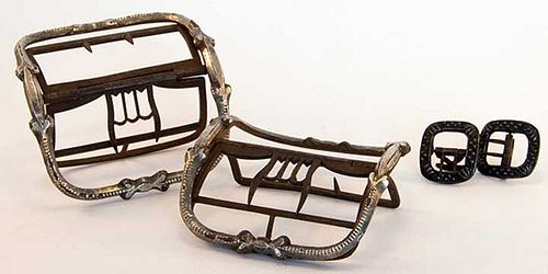TWO PAIR BUCKLES, 18TH C