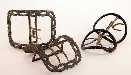 TWO PAIR SHOE BUCKLES, 18TH C