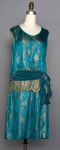 TURQUOISE LAME DRESS, 1920s