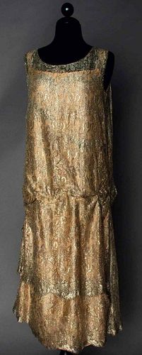 GOLD LACE PARTY DRESS, 1920s