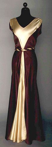 SATIN EVENING GOWN, 1930s