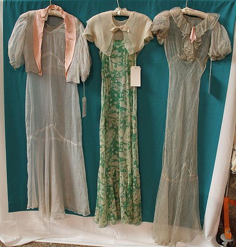 THREE SUMMER PARTY DRESSES, 1930-1935