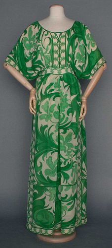 PUCCI PRINTED CHIFFON GOWN, 1970s