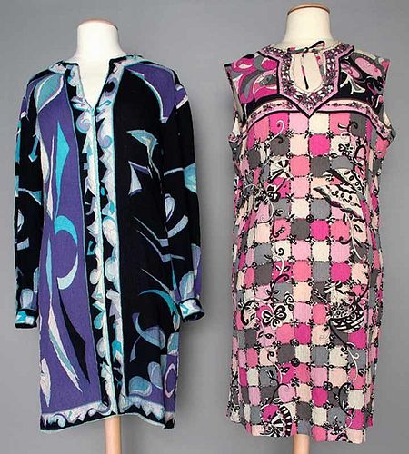 TWO PUCCI PRINTED DAY DRESSES, c. 1970