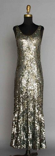SILVER EVENING GOWN, 1930s