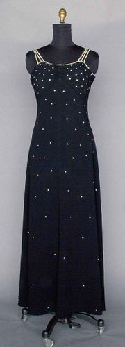 BLACK CREPE EVENING GOWN, 1938-1942
