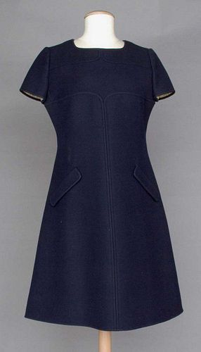 CORREGES WOOL DAY DRESS, 1960s