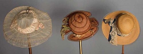 THREE BRIMMED HATS, 1915-1920s