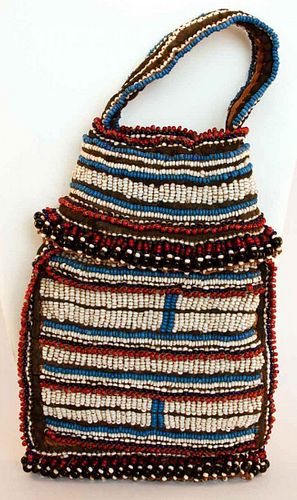 GLASS BEADED POUCH, AFRICA