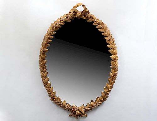 CONTINENTAL CARVED AND GILTWOOD MIRROR