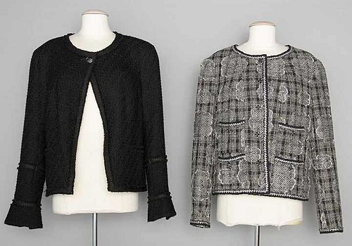 TWO CHANEL XLG SZ JACKETS, 2000s