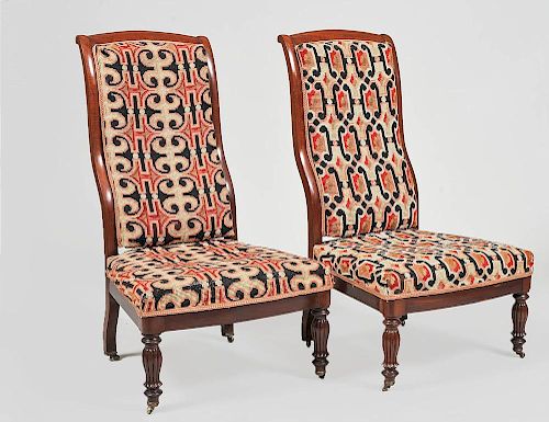 PAIR OF LOUIS PHILIPPE MAHOGANY SIDE CHAIRS