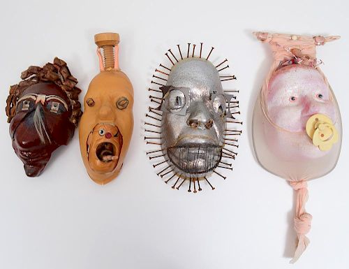 GROUP OF FOUR CONTEMPORARY MASKS