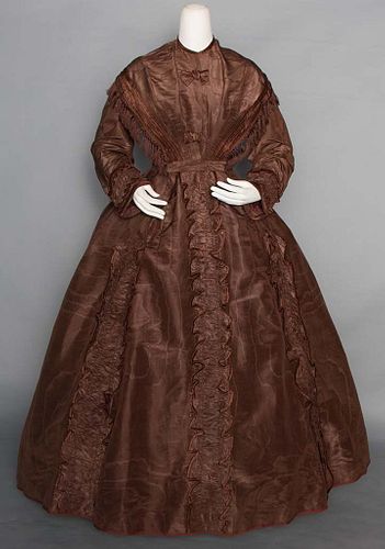 SILK MOIRE AFTERNOON DRESS, 1850