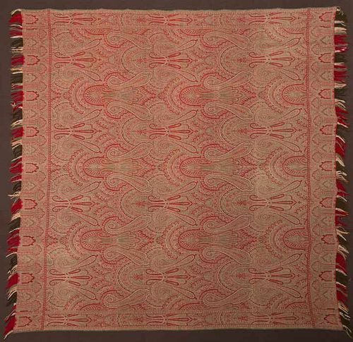 DOUBLE WEAVE WOOL PAISLEY, LATE 19TH C