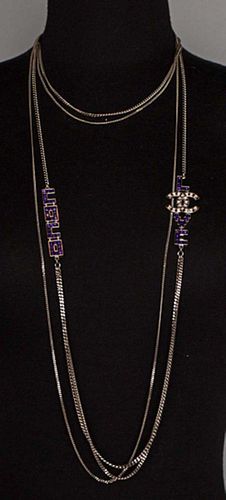 CHANEL SILVER NECKLACE, c. 2000