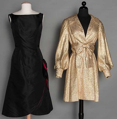 TWO CEIL CHAPMAN PARTY DRESSES, 1950-1960s