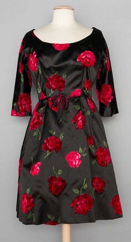 SILK PARTY DRESS, LATE 1950s