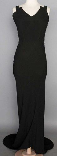BIAS CUT & TRAINED EVENING GOWN, 1930s