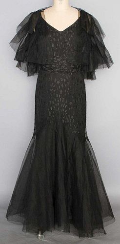 CHANEL EVENING GOWN & CAPELET, 1932