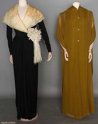TWO GALANOS GOWNS, LATE 1940s & 1960s