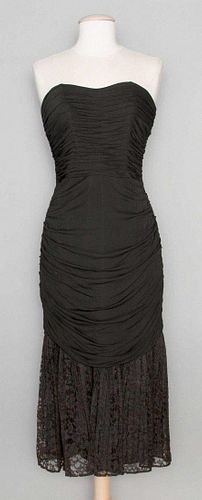 BLACK EVENING DRESS, 1950s