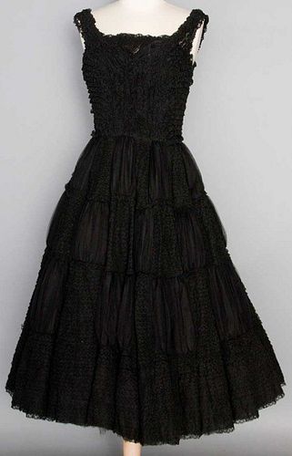 BALMAIN COUTURE LACE PARTY DRESS, 1950s