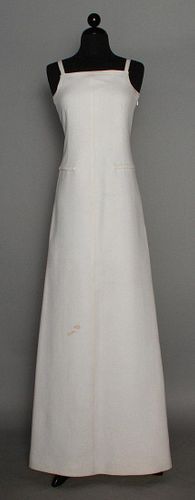COURREGES WHITE EVENING GOWN, LATE 1960s