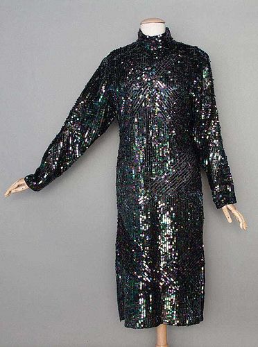 NOLAN MILLER SEQUINED DRESS, 1980s