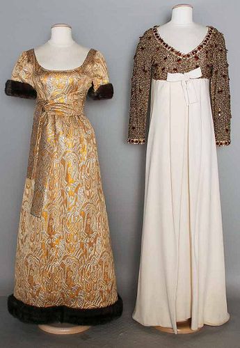 TWO DESIGNER EVENING GOWNS, c. 1968