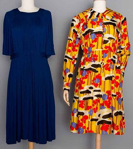 TWO JEAN MUIR DAY DRESSES, c. 1970