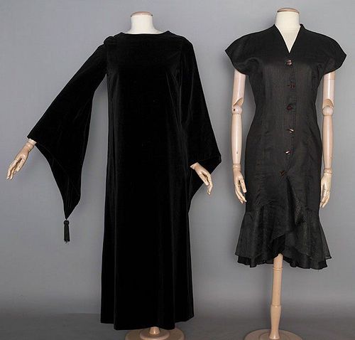 TWO YVES SAINT LAURENT DRESSES, 1970-1980s