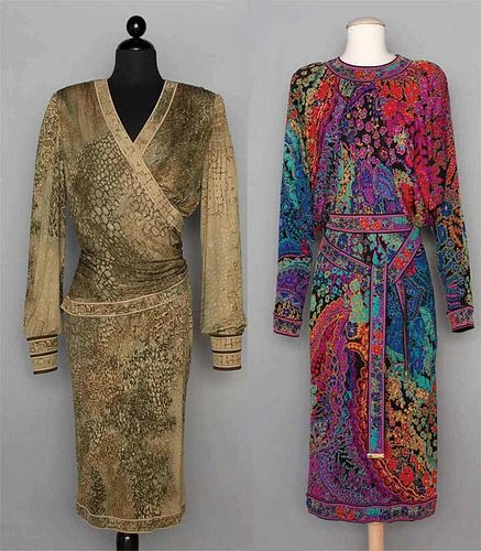 TWO LEONARD DAY DRESSES, PARIS, c. 1980