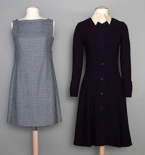 TWO GALANOS WOOL DRESSES, 1960-1970