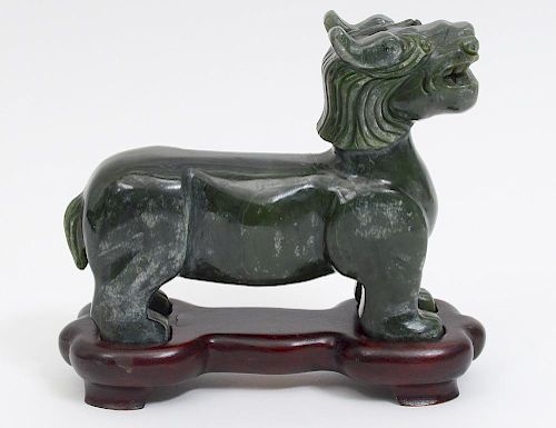 MARBLE FIGURE OF A FU LION