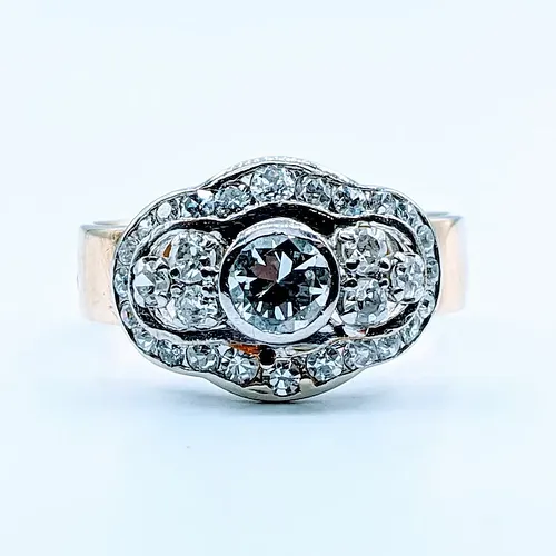 Stunning Midcentury .62ctw Diamond Anniversary Ring