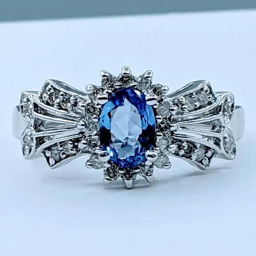 Sophisticated Tanzanite & Diamond Cocktail Ring