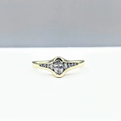 Unique Marquise Diamond Engagement Ring