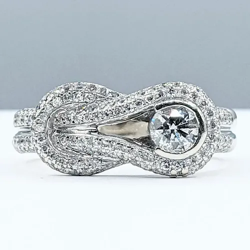 Unique & Contemporary Diamond "Knot" Ring