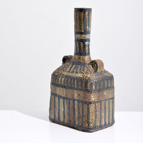 Large Signed Ceramic Vase, Manner of Guido Gambone