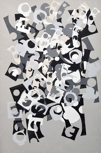 Large Judy Rifka Abstract Painting, 72"H