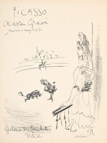 Pablo Picasso "Femme au Balcon" Lithograph